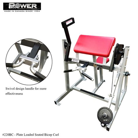 Sb Plate Loaded Seated Bicep Curl Machine Power Body Fitness Inc