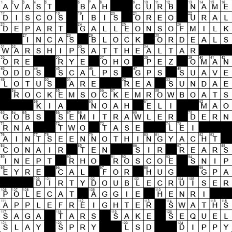 Read 8 reviews from the world's largest community for readers. 0806-17 New York Times Crossword Answers 6 Aug 17, Sunday ...