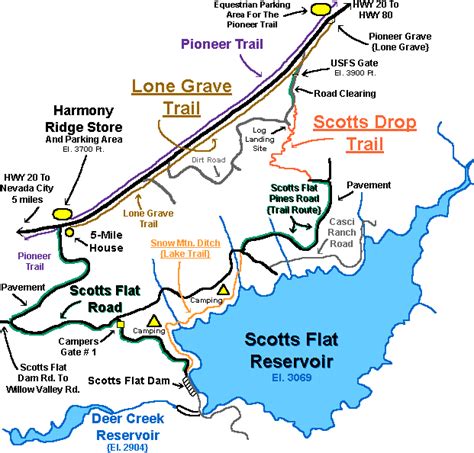Scotts Flat Lake Map