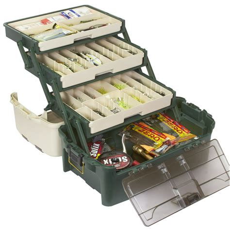 Plano Synergy Tackle Box Hybrid Hip 3 Tray Box Large Green Tan