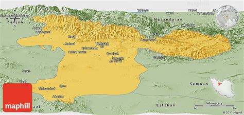 Savanna Style Panoramic Map Of Tehran