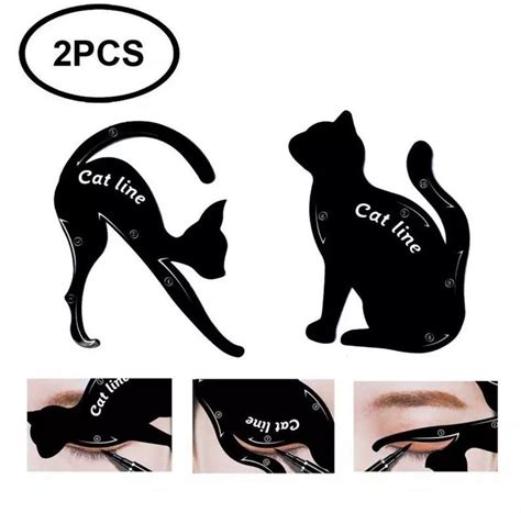 Two Piece Beaty Set Women Diy Cat Eyeliner Makeup Stencils Etsy In