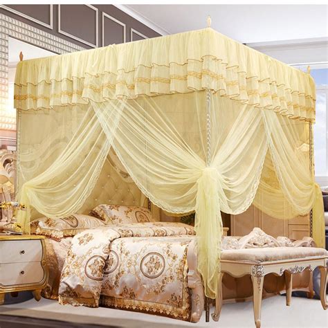 Canopy beds are fancy and luxurious, probably the reason why they were once a reserve for the wealthy. LYUMO Luxury Princess Three Side Openings Post Bed Curtain ...