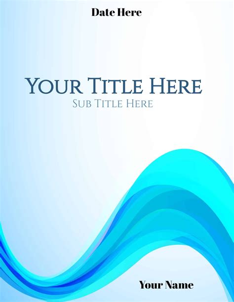 Free Printable Cover Pages That You Can Edit Online Add Your Own Text