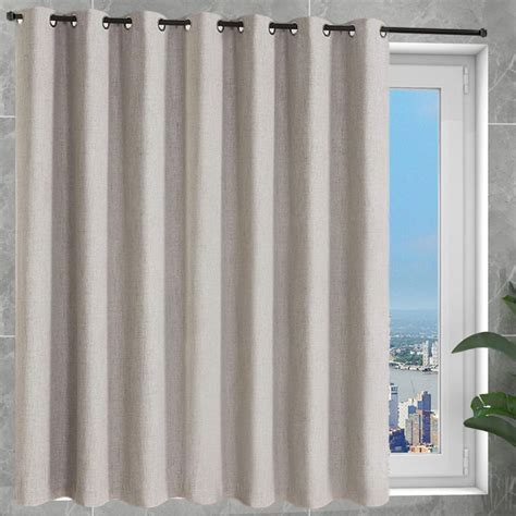 Nashycone Primitive Linen Look 100 Blackout Curtains Thermal