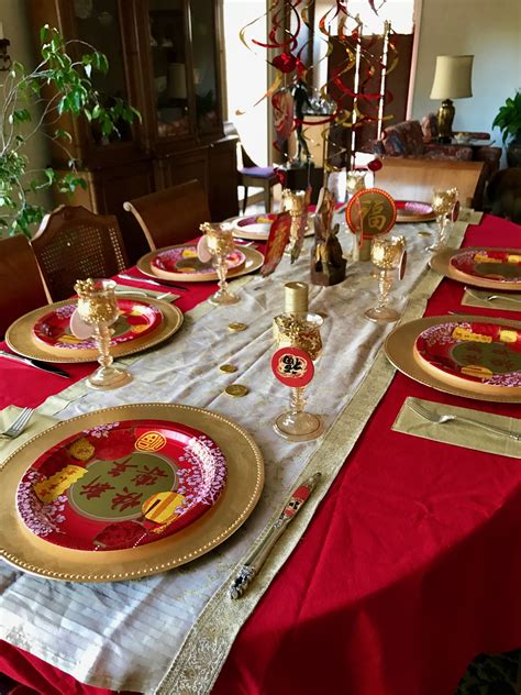 Pin By Carolyn Stevenson On Chinese New Years Elegant Table Settings