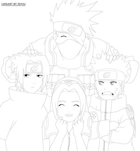 Team 7 By Senjufm On Deviantart Naruto Painting Manga Coloring Book