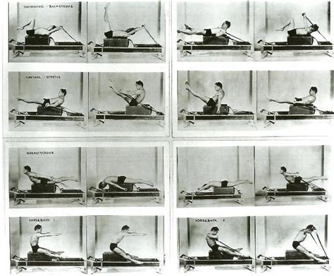 Joe Pilates Demonstrates Reformer Pilates Exercises On The Long Box