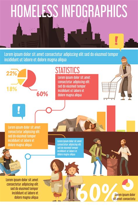 Homeless People Infographics 482488 Vector Art At Vecteezy