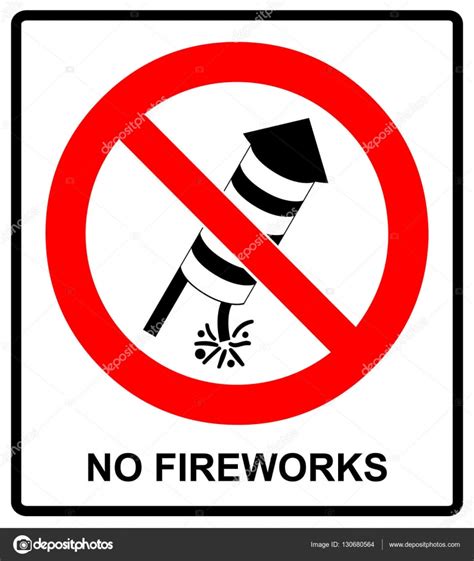 No Fireworks Vector Warning Icon Stock Vector Image By ©merly69 130680564