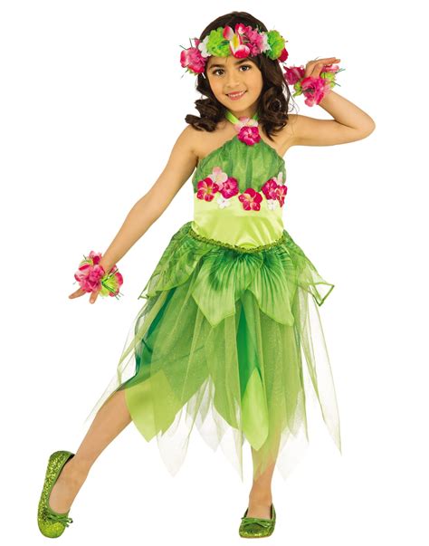 Hawaiian Dancer Girls Luau Fairy Child Halloween Costume L Walmart