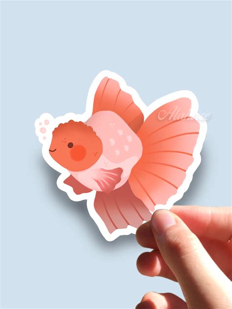 Cute Goldfish Sticker Etsy