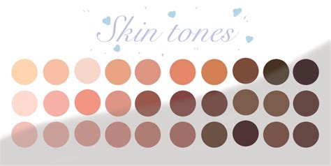 Procreate Skin Tones Palette Swatch Etsy