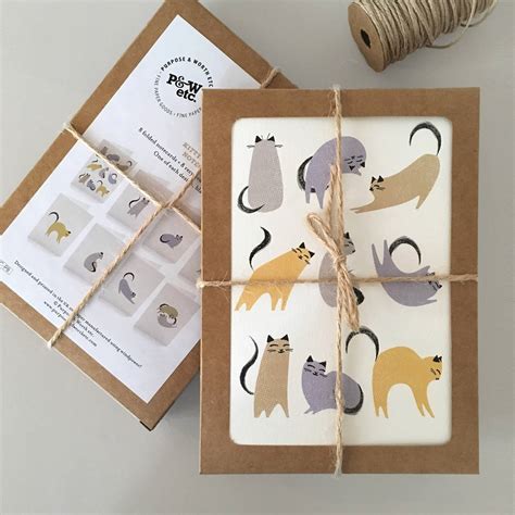 Cats Boxed Greeting Card Set By Purpose And Worth Etc