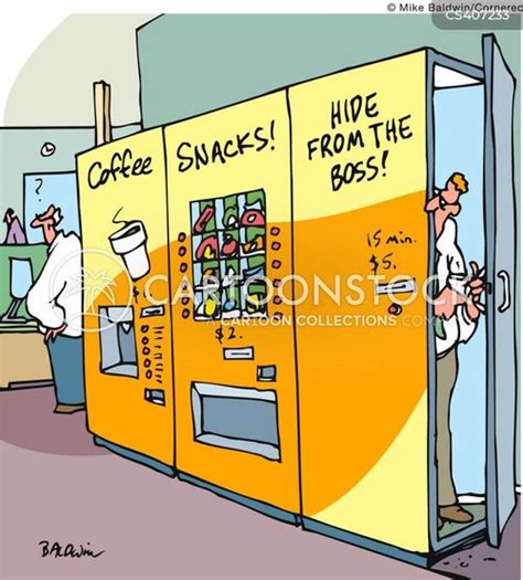 Funny Vending Machine Cartoon Signs