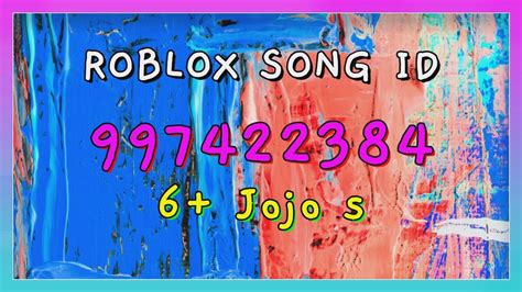 6 Jojo S Roblox Song Idscodes Youtube
