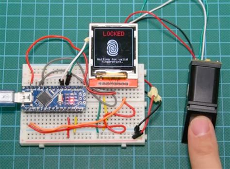Arduino Fingerprint Sensor Based Biometric Security System Images