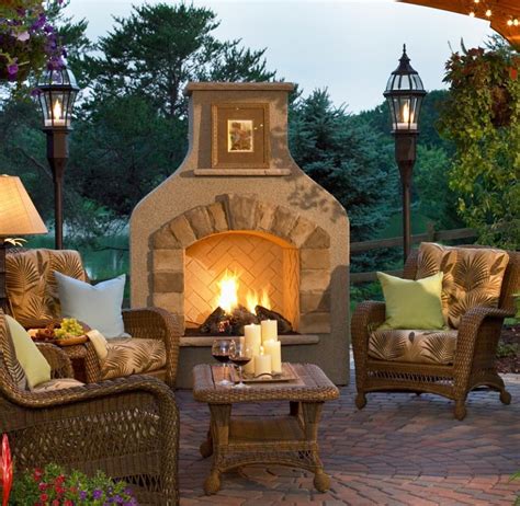 Outdoor Stone Fireplace Makes Your Garden A Cozy Place