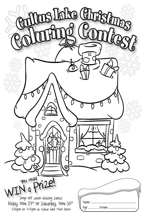 Cultus Lake Christmas Colouring Contest Win Prizes To Waterpark