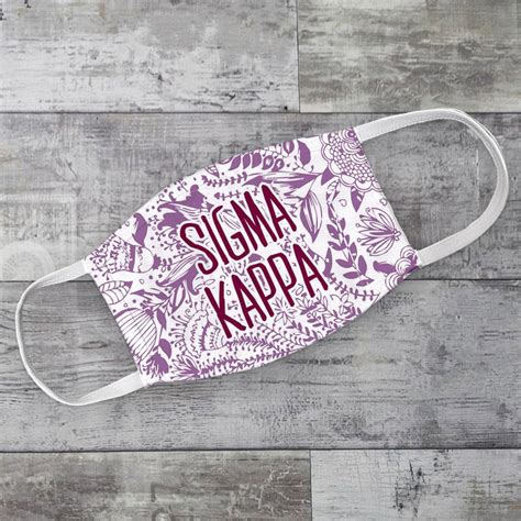 Sigma Kappa Floral Face Mask Sale 1755 Greek Gear®