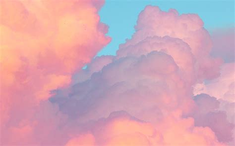 Pink Rainbow Clouds Background Desktop Wallpaper Pc Wallpaper My Xxx