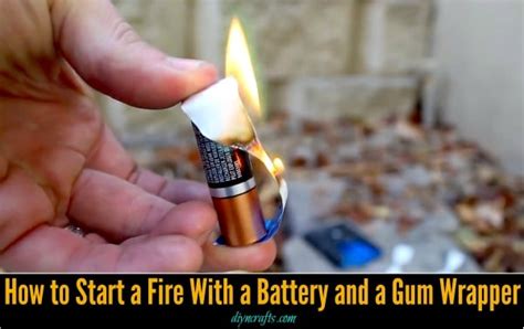 Maybe you would like to learn more about one of these? Survival Life-Hack: How to Start a Fire With a Battery and a Gum Wrapper - DIY & Crafts