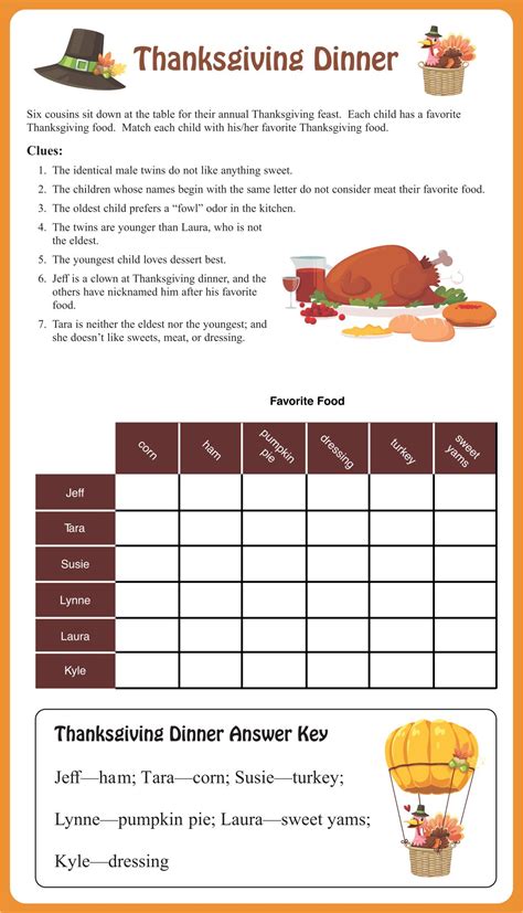 10 Best Thanksgiving Brain Teasers Printable Pdf For Free At Printablee