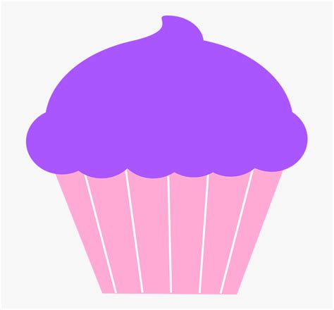 Cupcake Icing Frosting Cake Purple Dessert Treat Cartoon