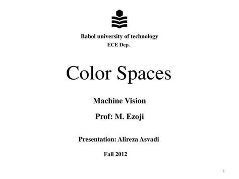 Ppt Color Spaces Powerpoint Presentation Free Download Id2046020