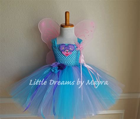 Abby Cadabby Inspired Tutu Dress With Wings Wand And Hairlip