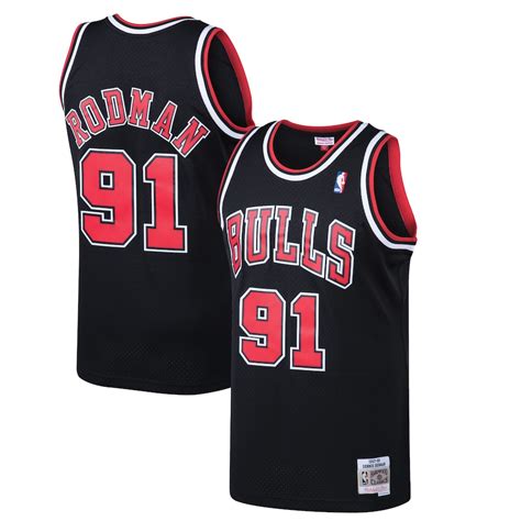 Mitchell And Ness Dennis Rodman Chicago Bulls Black 1997 98 Hardwood