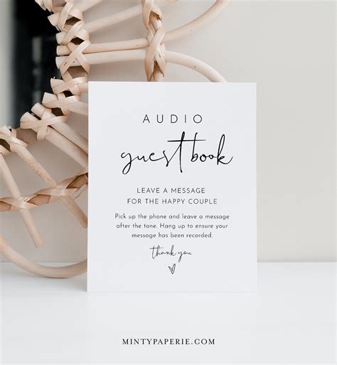 Audio Guest Book Sign Telephone Guestbook Leave A Message Wedding