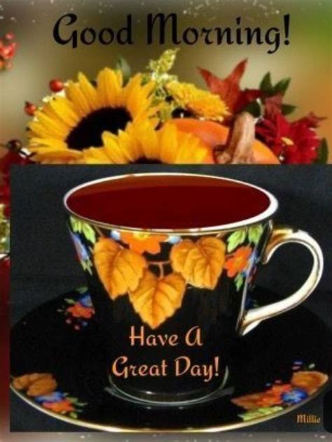 Pin By Ellen Slayton On Fall Morning Greetings Good Morning Flowers