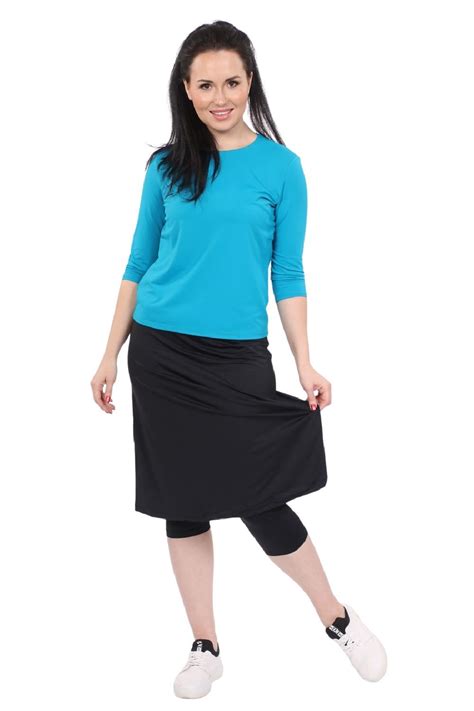 Running Skirt With Built In Leggings Modest Sports Skirt