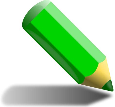 Green Pencil As A Graphic Illustration Free Image Download