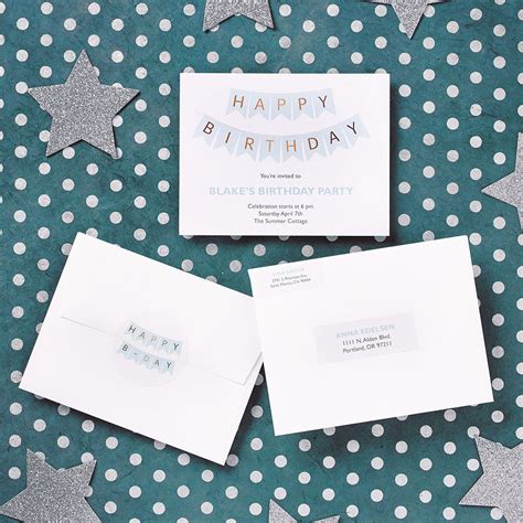 Two White Envelopes Sitting On Top Of A Polka Dot Tablecloth With