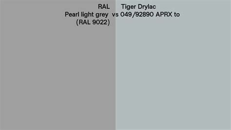 Ral Pearl Light Grey Ral Vs Tiger Drylac Aprx To Side