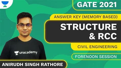 Gate 2021 Civil Engineering Structure And Rcc Forenoon Youtube