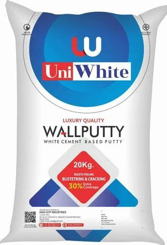Uni White Wall Putty Packing Size 20 Kg At Rs 630bag In Patiala Id