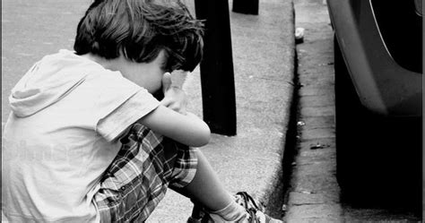 Sad Alone Kid Boy
