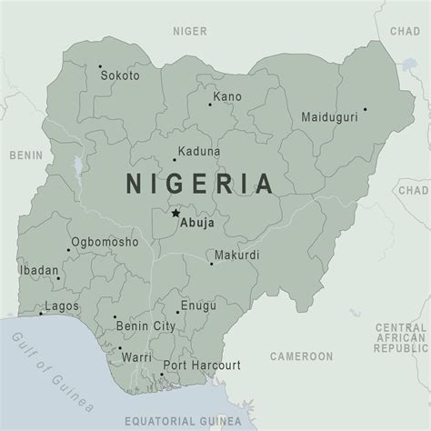 Нигерия на карте фото