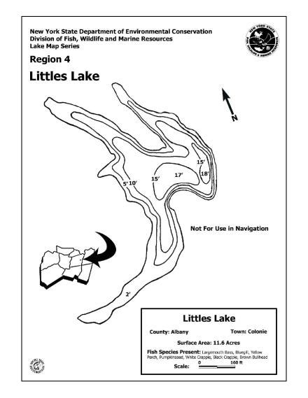 Littles Lake Contour Map Region 4 Nysdec