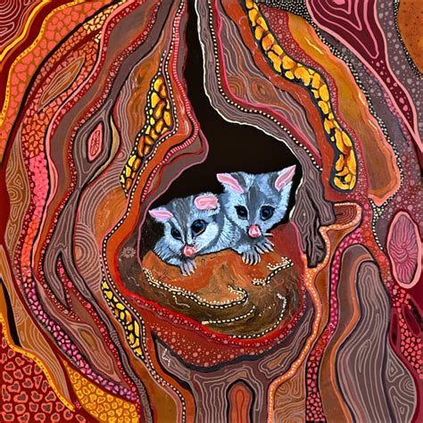 Possum Love 2 Painting By Tracey Bartlett Fine Art America