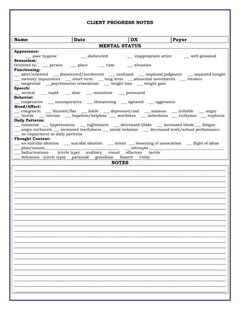 What Is A Progress Note Template Free Sample Example And Format Templates