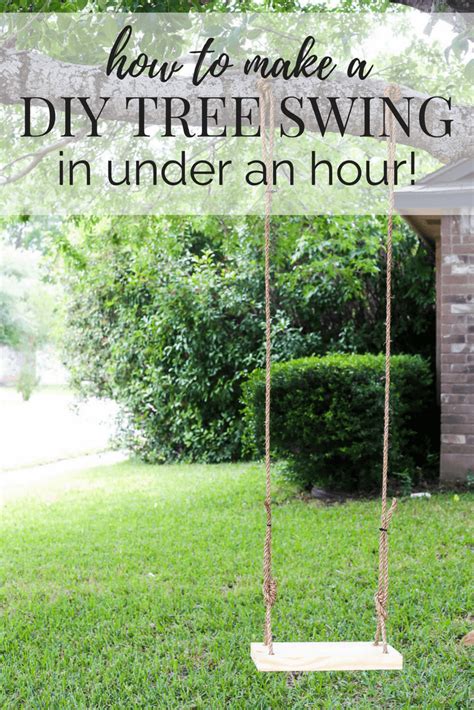 How To Make A Diy Tree Swing Love And Renovations