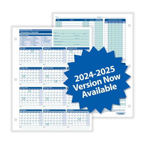 Complyrightdealer 2024 2025 Fiscal Year Employee Attendance Calendar