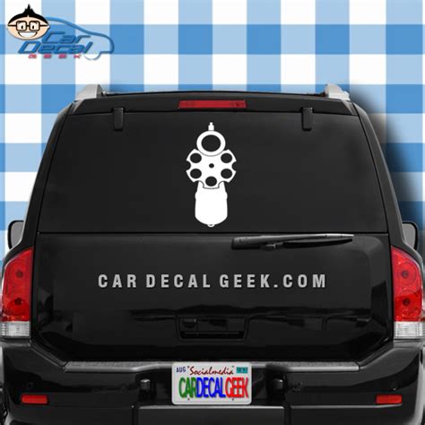 Gun Pistol Revolver Car Window Decal Sticker Graphic