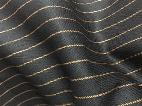 Gold Pinstripe Suit Fabric Cashmere Wool Linen Etsy