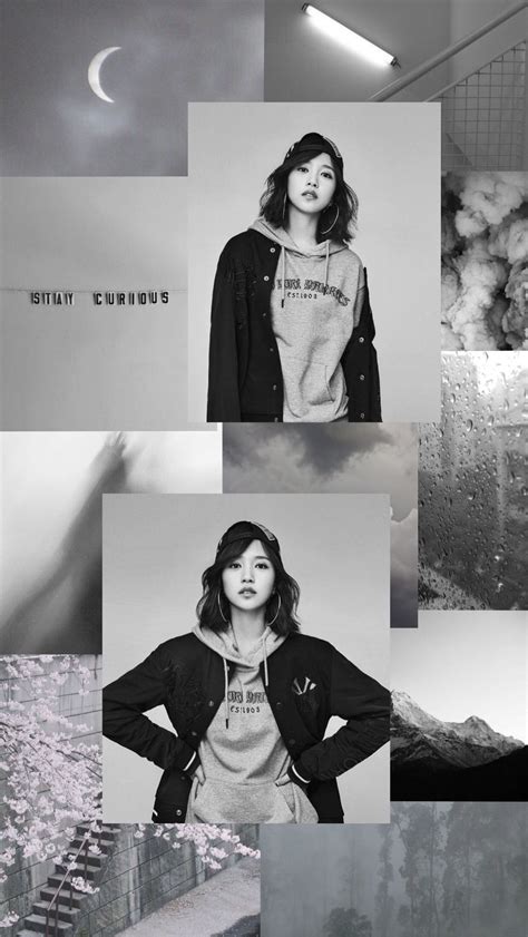 R a n d o m k p o p w a l l p a p e r s 18 twice aesthetic. Twice Mina Gray Aesthetic Wallpaper [ - Twice Wallpaper ...