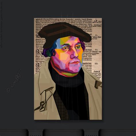 Martin Luther Portrait Digital Art Fine Art Canvas Print For Home